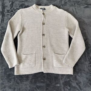 Nohow Thick Knit Cardigan Buttons Pockets Wool Blend